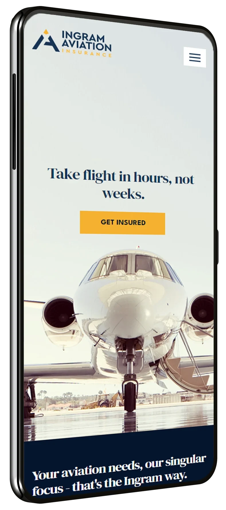 Ingram Aviation Insurance mobile site