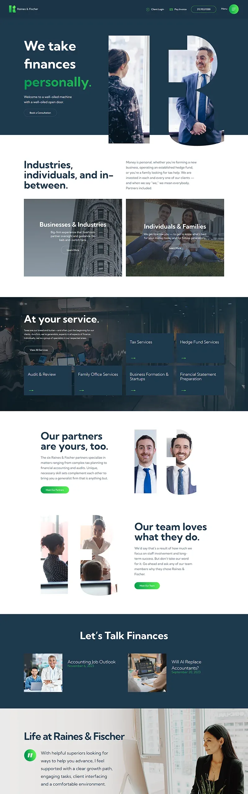 Raines & Fischer, LLP website designed and built by Webconsuls