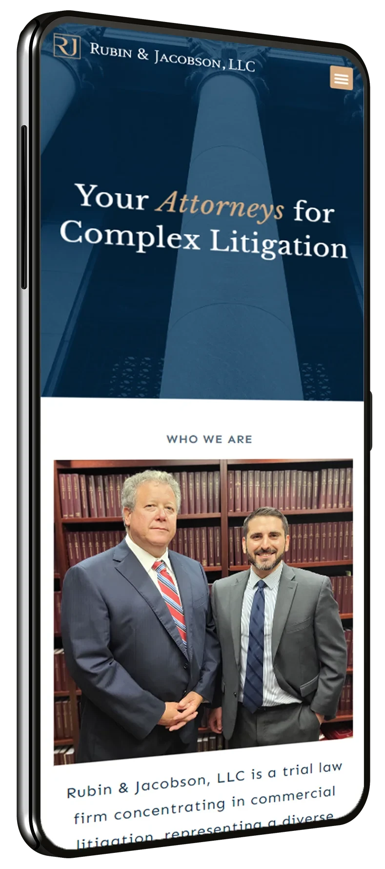 Rubin + Jacobson mobile site
