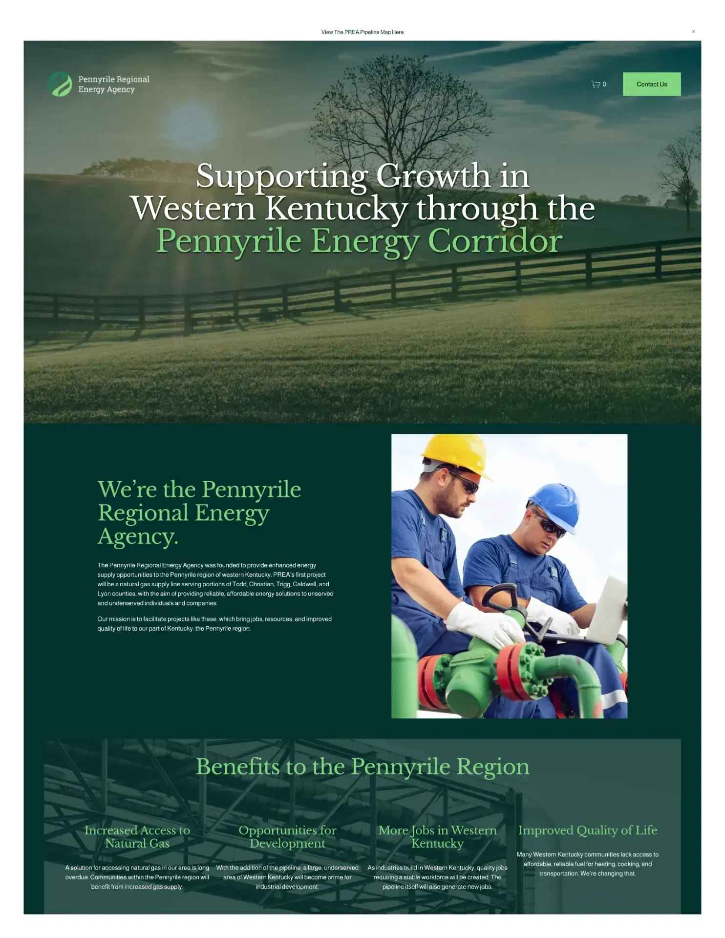 Pennyrile Energy website designed and built by Webconsuls