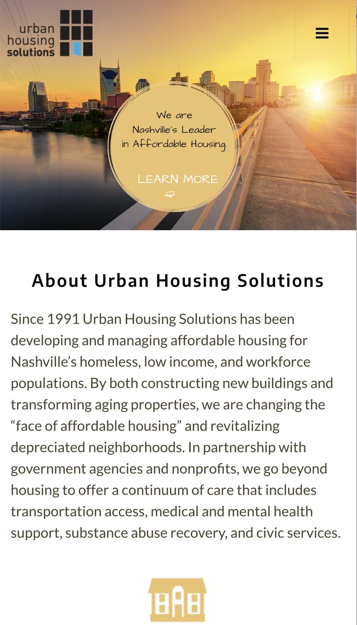 Urban Housing Solutions mobile site