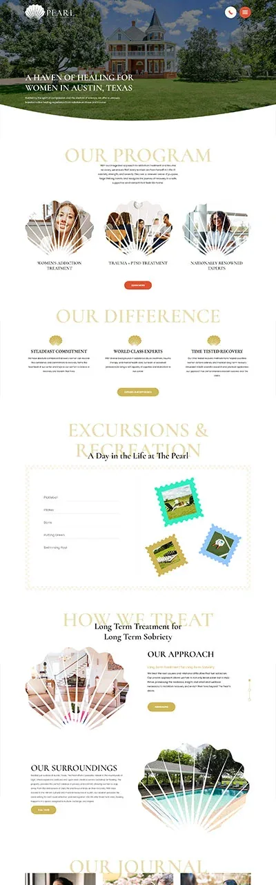 The Pearl website designed and built by Webconsuls