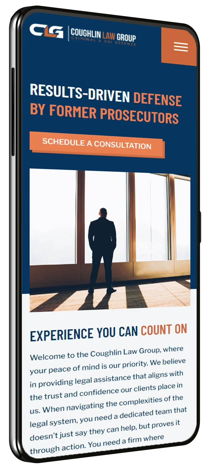 Coughlin Law Group mobile site