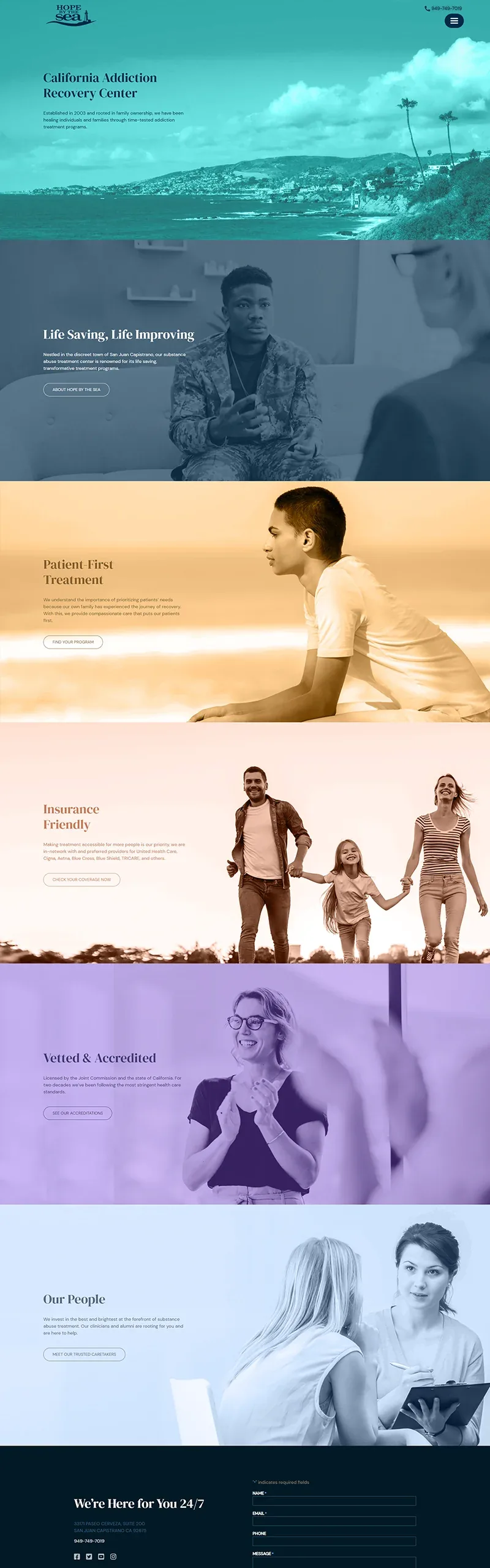 Hope by the Sea website designed and built by Webconsuls