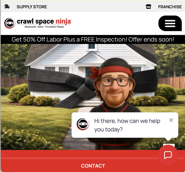 Crawl Space Ninja mobile site